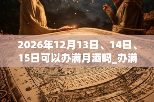 2026年12月13日、14日、15日可以办满月酒吗_办满月酒日子好吗 2026年12月13日、14日、15日可以办满月酒吗_办满月酒日子好吗