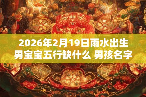 2026年2月19日雨水出生男宝宝五行缺什么 男孩名字最新免费版 2026年2月19日雨水出生男宝宝五行缺什么 男孩名字最新免费版