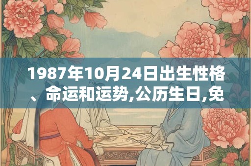 1987年10月24日出生性格、命运和运势,公历生日,免费算命 1987年10月24日出生性格、命运和运势,公历生日,免费算命