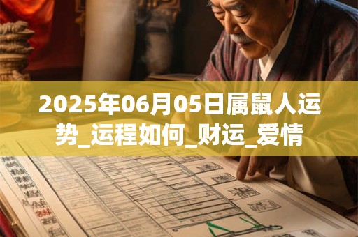 2025年06月05日属鼠人运势_运程如何_财运_爱情 2025年06月05日属鼠人运势_运程如何_财运_爱情
