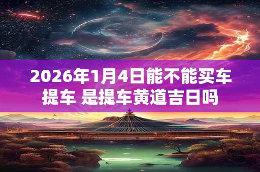 2026年1月4日能不能买车提车 是提车黄道吉日吗 2026年1月4日能不能买车提车 是提车黄道吉日吗