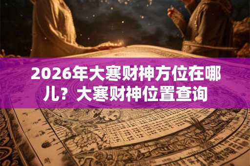 2026年大寒财神方位在哪儿?大寒财神位置查询 2026年大寒财神方位在哪儿?大寒财神位置查询