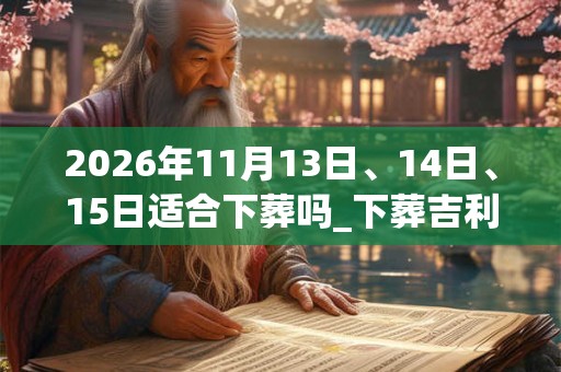 2026年11月13日、14日、15日适合下葬吗_下葬吉利吗 2026年11月13日、14日、15日适合下葬吗_下葬吉利吗