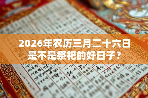 2026年农历三月二十六日是不是祭祀的好日子? 2026年农历三月二十六日是不是祭祀的好日子?