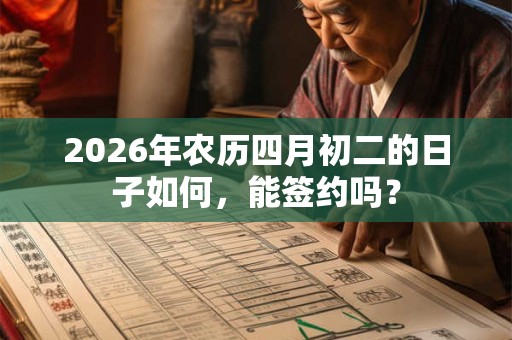 2026年农历四月初二的日子如何,能签约吗? 2026年农历四月初二的日子如何,能签约吗?