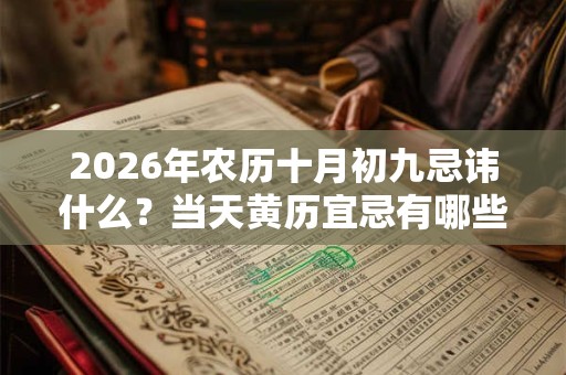 2026年农历十月初九忌讳什么?当天黄历宜忌有哪些 2026年农历十月初九忌讳什么?当天黄历宜忌有哪些