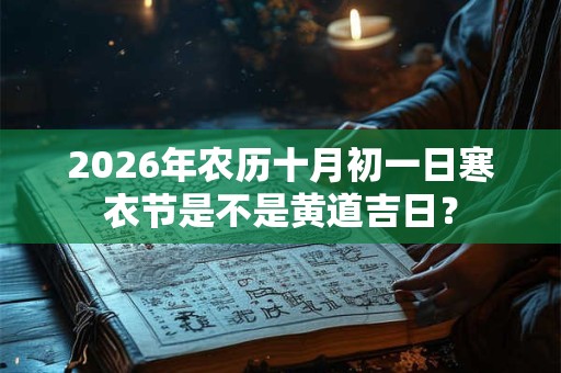 2026年农历十月初一日寒衣节是不是黄道吉日？