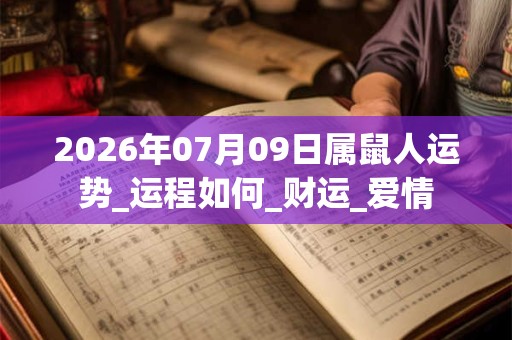 2026年07月09日属鼠人运势_运程如何_财运_爱情 2026年07月09日属鼠人运势_运程如何_财运_爱情