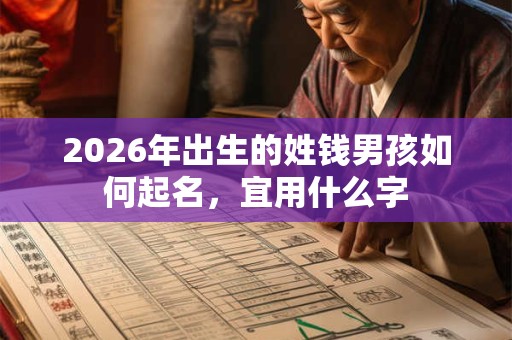 2026年出生的姓钱男孩如何起名,宜用什么字 2026年出生的姓钱男孩如何起名,宜用什么字