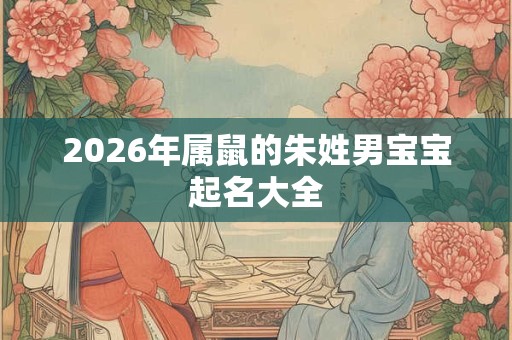 2026年属鼠的朱姓男宝宝起名大全