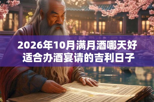2026年10月满月酒哪天好 适合办酒宴请的吉利日子