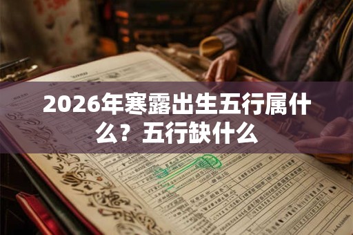 2026年寒露出生五行属什么？五行缺什么