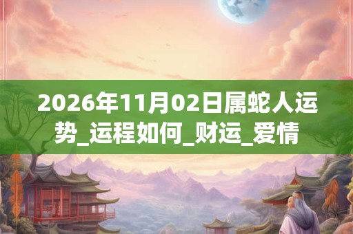 2026年11月02日属蛇人运势_运程如何_财运_爱情