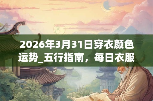 2026年3月31日穿衣颜色运势_五行指南,每日衣服颜色幸运色 2026年3月31日穿衣颜色运势_五行指南,每日衣服颜色幸运色