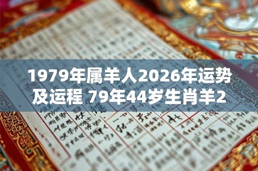 1979年属羊人2026年运势及运程 79年44岁生肖羊2026年每月运势 1979年属羊人2026年运势及运程 79年44岁生肖羊2026年每月运势