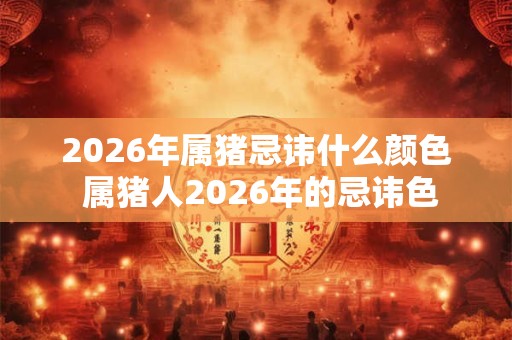 2026年属猪忌讳什么颜色 属猪人2026年的忌讳色