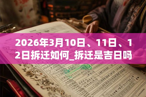 2026年3月10日、11日、12日拆迁如何_拆迁是吉日吗