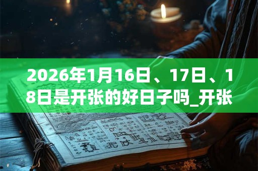 2026年1月16日、17日、18日是开张的好日子吗_开张可以吗
