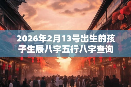 2026年2月13号出生的孩子生辰八字五行八字查询 2026年2月13号出生的孩子生辰八字五行八字查询