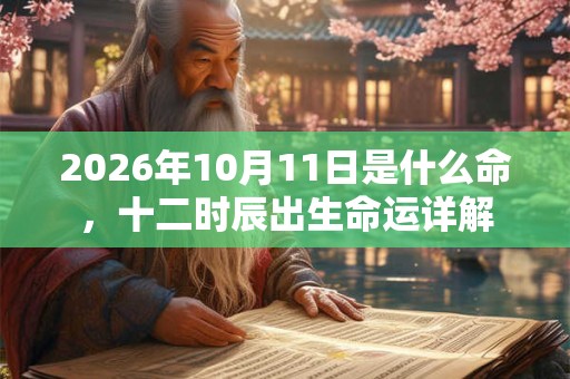 2026年10月11日是什么命,十二时辰出生命运详解 2026年10月11日是什么命,十二时辰出生命运详解