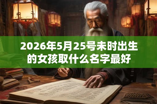 2026年5月25号未时出生的女孩取什么名字最好 2026年5月25号未时出生的女孩取什么名字最好