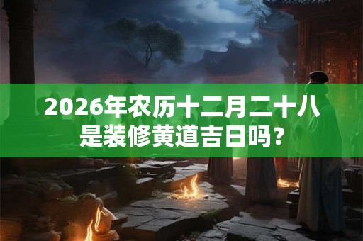 2026年农历十二月二十八是装修黄道吉日吗？