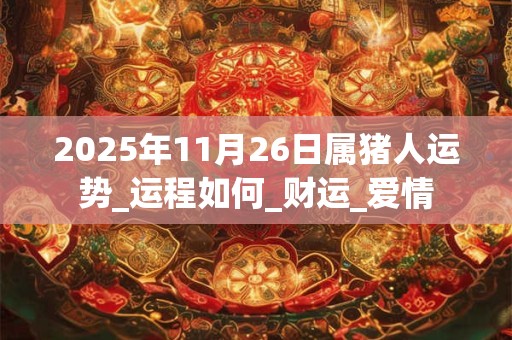 2025年11月26日属猪人运势_运程如何_财运_爱情 2025年11月26日属猪人运势_运程如何_财运_爱情