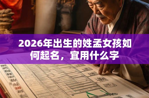 2026年出生的姓孟女孩如何起名，宜用什么字