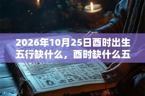 2026年10月25日酉时出生五行缺什么,酉时缺什么五行 2026年10月25日酉时出生五行缺什么,酉时缺什么五行