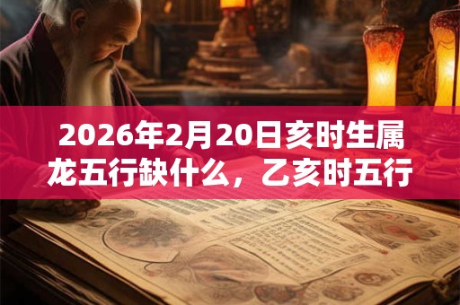2026年2月20日亥时生属龙五行缺什么,乙亥时五行缺什么 2026年2月20日亥时生属龙五行缺什么,乙亥时五行缺什么