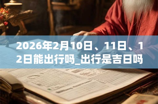 2026年2月10日、11日、12日能出行吗_出行是吉日吗