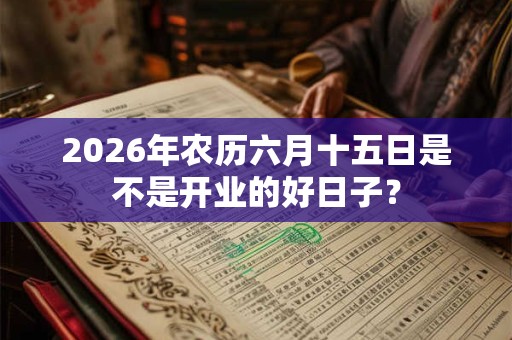 2026年农历六月十五日是不是开业的好日子? 2026年农历六月十五日是不是开业的好日子?