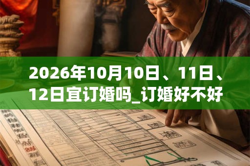 2026年10月10日、11日、12日宜订婚吗_订婚好不好 2026年10月10日、11日、12日宜订婚吗_订婚好不好