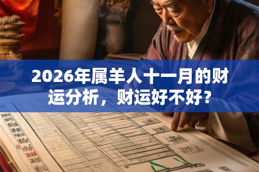 2026年属羊人十一月的财运分析,财运好不好? 2026年属羊人十一月的财运分析,财运好不好?