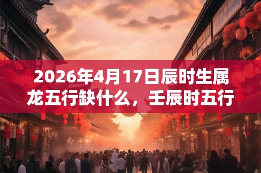 2026年4月17日辰时生属龙五行缺什么,壬辰时五行缺什么 2026年4月17日辰时生属龙五行缺什么,壬辰时五行缺什么