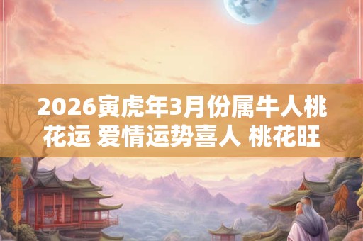 2026寅虎年3月份属牛人桃花运 爱情运势喜人 桃花旺 2026寅虎年3月份属牛人桃花运 爱情运势喜人 桃花旺