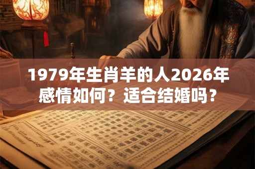 1979年生肖羊的人2026年感情如何?适合结婚吗? 1979年生肖羊的人2026年感情如何?适合结婚吗?