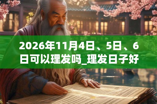 2026年11月4日、5日、6日可以理发吗_理发日子好吗 2026年11月4日、5日、6日可以理发吗_理发日子好吗