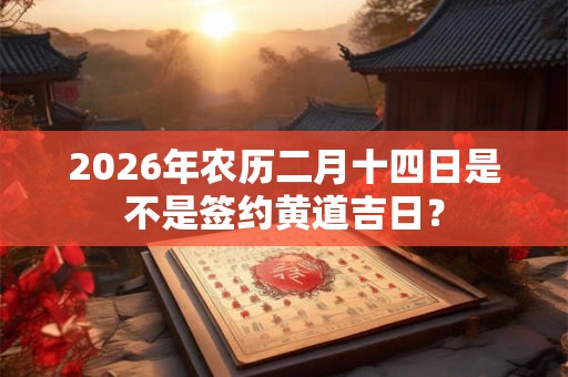 2026年农历二月十四日是不是签约黄道吉日？
