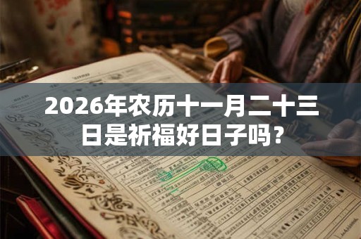 2026年农历十一月二十三日是祈福好日子吗？