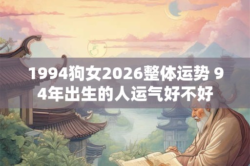 1994狗女2026整体运势 94年出生的人运气好不好