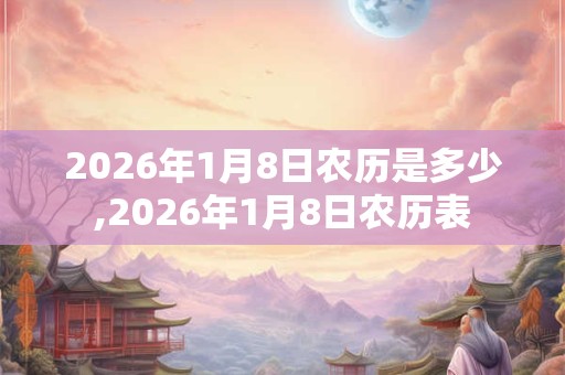 2026年1月8日农历是多少,2026年1月8日农历表 2026年1月8日农历是多少,2026年1月8日农历表