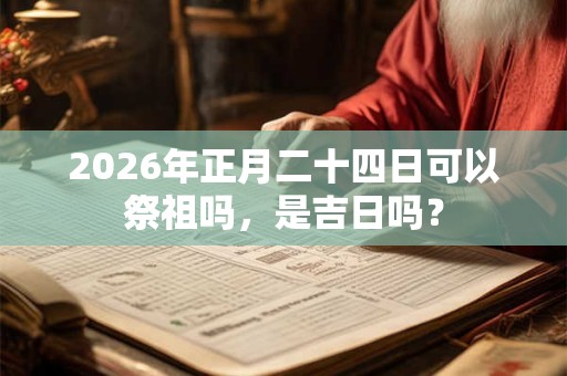 2026年正月二十四日可以祭祖吗,是吉日吗? 2026年正月二十四日可以祭祖吗,是吉日吗?