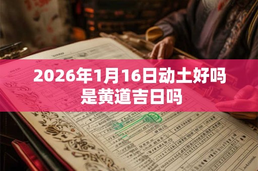 2026年1月16日动土好吗 是黄道吉日吗