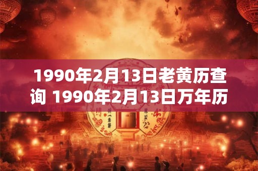 1990年2月13日老黄历查询 1990年2月13日万年历黄道吉日 1990年2月13日老黄历查询 1990年2月13日万年历黄道吉日