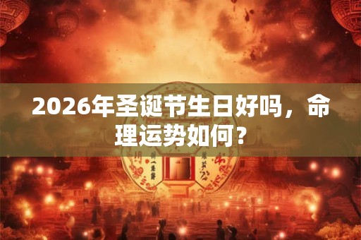 2026年圣诞节生日好吗,命理运势如何? 2026年圣诞节生日好吗,命理运势如何?