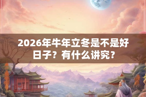 2026年牛年立冬是不是好日子？有什么讲究？
