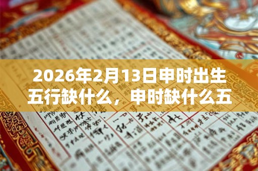 2026年2月13日申时出生五行缺什么，申时缺什么五行