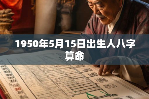 1950年5月15日出生人八字算命 1950年5月15日出生人八字算命