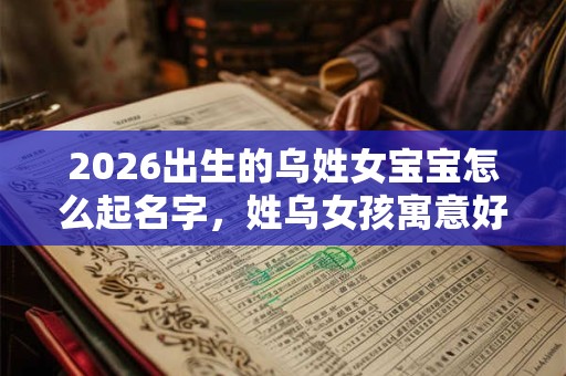 2026出生的乌姓女宝宝怎么起名字，姓乌女孩寓意好的名字